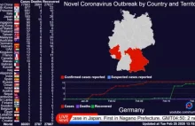 MAPA LIVE! Śledź rozwój epidemii koronawirusa na żywo