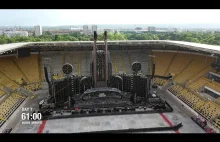 Timelapse z siedmiu dni budowy sceny na koncert Rammstein