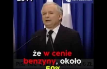 Kaczyński: Nie trzeba być kierowcą, żeby wiedzieć, że benzyna stała się b.droga.