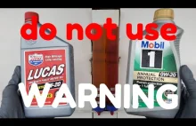 Nie używaj tego oleju silnikowego! Mobil 1 i Lucas oil.