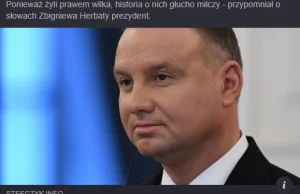 Tygodnik Sieci: Duda przypomniał o słowach Zbigniewa Herbaty