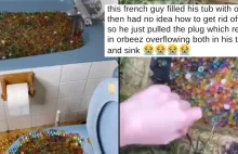 Francuz zapchał kanalizację w całym budynku bo znudziły mu się kulki w wannie
