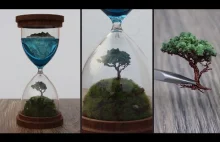 Klepsydrowa diorama - Drzewo i góra lodowa