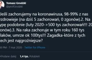 "Oryginalna" teoria epidemiologiczna prof. Tomasza Grodzkiego xD