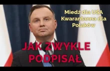 DUDA PODPISAŁ ustawę dającą złoża JUSA i KORONAWIRUS by zdusić Polaków CENZURĄ!