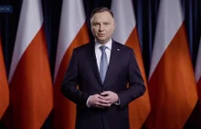 Prezydent Andrzej Duda wygłasza orędzie