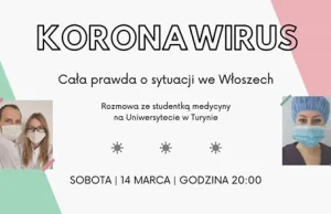 Koronawirus we Włoszech - rozmowa ze studentką z Turynu