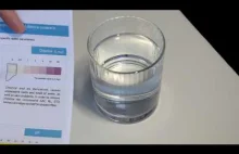 Test jakości wody z butelki filtrującej i z kranu
