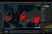 Znana mapa koronawirusa wpływa na wzrost paniki
