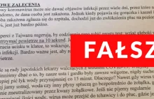 Dokument "Nowe Zalecenia" dotyczące koronawirusa zawiera fałszywe informacje