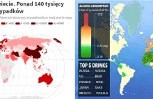 Rozprzestrzenianie się koronawirusa a spożycie alkoholu w krajach