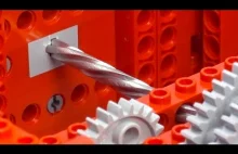 Test wytrzymałości ośki lego wykonanej ze stali nierdzewnej na maszynie z LEGO