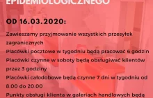 Poczta Polska zaprzestaje przyjmowania wszystkich przesyłek zagranicznych