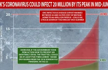 Prawie 20 mln Brytyjczyków może być zarażonych koronawirusem do lata 2020