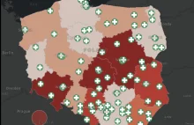 Bardzo fajna mapa z przypadkami koronawirusa w Polsce