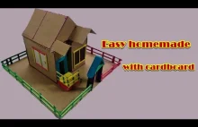 Make a House of Cardboard! Easy homemade technique with cardboard