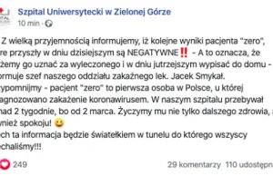 Polski "Pacjent Zero" Wyleczony z Koronawirusa!