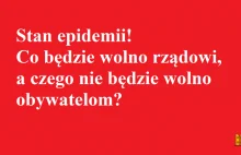 Co rząd może z nami wyprawiać po wprowadzeniu stanu epidemii