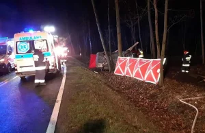 Tragiczny wypadek na Dolnym Śląsku. Zginęły cztery osoby jadące BMW.