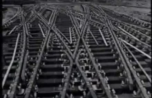 Produkcja i zbudowanie złożonego rozjazdu kolejowego w erze parowozów