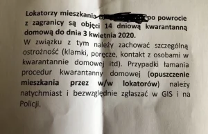 Przechodzi kwarantannę. Do skrzynek pocztowych sąsiadów wrzucono ulotki,...