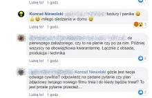 "Bzdury i panika" - Niewolski lekceważy pandemię i zaczyna zdjęcia do Asymetrii