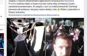 Połowa miejsc w busie musi być wolna, więc trzeba... zamknąć poł autobusu