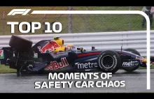Top 10 najgroźniejszych incydentów na torze podczas obecności safety car w F1