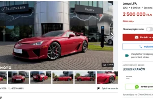 Lexus LFA - unikat do kupienia w Polsce za wielkie pieniądze