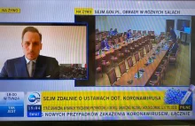Pierwsze w historii polskiego Sejmu wystąpienie on-line