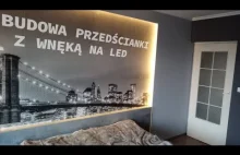 Przedścianka z Wnęką na Ledy - krok po kroku - TIMELAPS - Bedroom Trans...