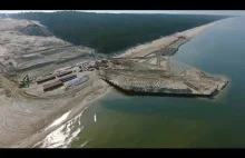 Przekop Mierzei Wiślanej film z drona 28 03 2020