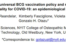 Korelacja szczepień BCG (Ospa) -> Śmiertelność