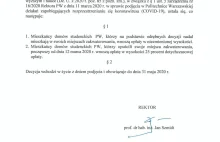 PW każe płacić studentom, których sama wyrzuciła z akademików przez koronawirusa