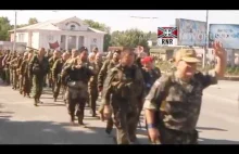 Kozacy maszerują na front w Donbasie