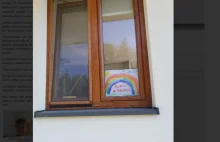 Koronawirus: Dzieci z Leżajska zamieściły w oknach swoje prace z...