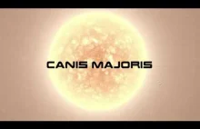 Porównanie Ziemi do Słońca, a także Słońca do gwiazdy Canis Majoris