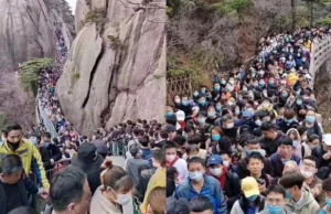 Chiny: tłumy turystów na spacerze po zakończeniu lockdownu. Eksperci:za wcześnie