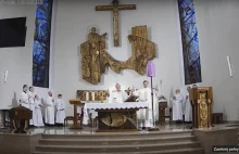 9. kwietnia - nagranie mszy z Lubonia, kilkadziesiąt osób, komunia na język