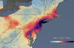 Zanieczyszczenie powietrza spada o 30% w północno-wschodnich USA, podaje NASA