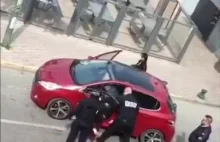 Francuska policja kontra kierowca