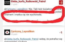 Użytkownik @Gleba_kurfa_Rutkowski_Patrol przekracza granice bezczelności.