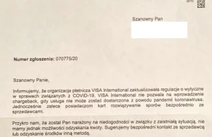 Santander odmawia chargeback za odwołany lot ze wzgędu na koronawirusa!