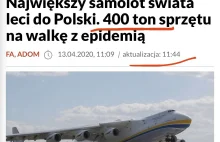 Przyleciało tylko 80 ton ładunku. TVP udaje, że nigdy nie było mowy o 400 tonach