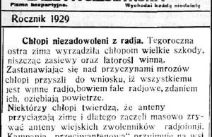 Teraz palą 5G a 90 lat temu chłopi pierwsi walczyli z radiem