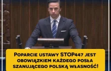 Krzysztof Bosak: Poparcie ustawy STOP447 jest obowiązkiem każdego posła...
