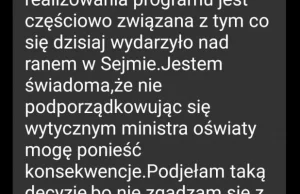 BUNT NAUCZYCIELKI. Odmówiła prowadzenia lekcji. Rodzic mówi - TO LEWACZKA!