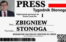 Legitymacje dziennikarskie od Stonogi :)