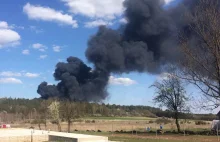 Gigantyczny pożar koło Kielc. Płonie składowisko niebezpiecznych odpadów