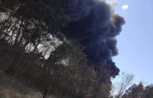 Pożar składowiska odpadów niebezpiecznych w Świętokrzyskim